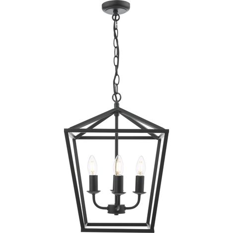 Dar Fionn Suspension Fionn à 4 lumières, noir mat (1/5)