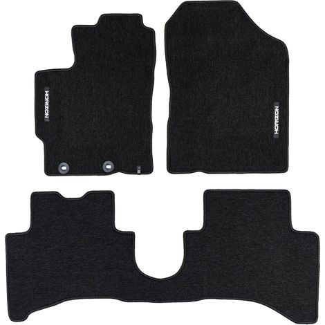 Tapis de Sol de Voiture pour Toyota Yaris Hybrid HB 2011-2020 Velours Noir 3Pcs (1/5)