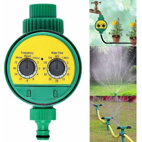 Contrôl d'irrigation de jardin Minut d'arrosage automatique Contrôle d'irrigation alimenté par piles Pression d'eau réglable Pour jardins, légumes, pelouses et fermes， (1/5)