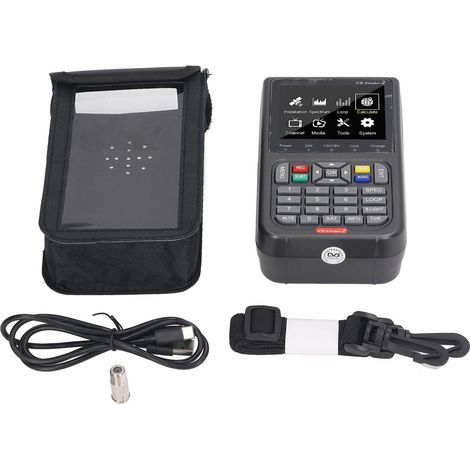 Analyseur satellite numérique avec écran LCD, détecteur de signal satellite portable, compteur de recherche intégré avec batterie rechargeable (1/5)