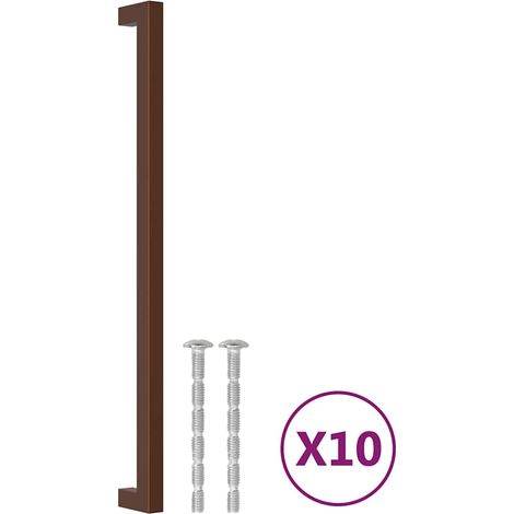 vidaXL Tiradores para armarios 10 uds acero inoxidable bronce 320 mm (1/2)