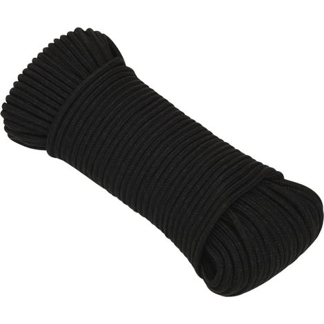 Maison Exclusive - Arbeitsseil Schwarz 4 mm 500 m Polyester