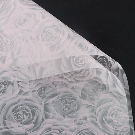 20 Blatt Xiao Hua Geschenkpapier, Blumen, Geschenkbox-Geschenkpapier, wasserfestes bedrucktes mattes Blumengeschenkpapier (Weiß) (1/4)