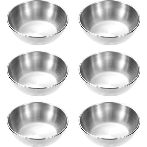 Lot de 6 Bols Mélangeurs, Acier Inoxydable, Résistant Rouille, Pour Masque Facial Et Salon