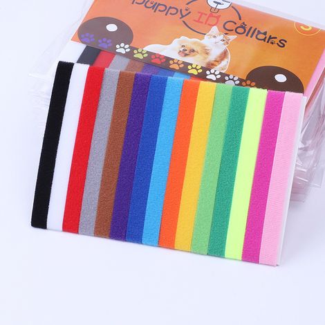 Colliers D'identification Pour Chiots - Bandes Doubles Faces Réglables En Velcro - Pour Nouveau-nés Chats Et Chiens - Lot De 15 Pièces (1/3)