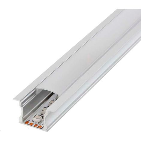 IluminaShop - Perfil de Aluminio High para Empotrar con Alas 12V/24V 2 Metros (1/5)