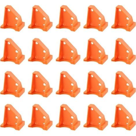(20 pièces, couleur orange) Lot professionnel de 20 cales pour pose de sols stratifiés, vinyle et parquet, espacements précis de (1/4”) et (1/2”), réutilisables, faciles à utiliser (1/5)