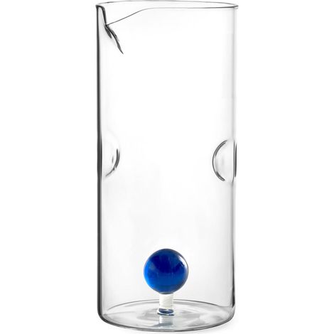 Pichet en Verre borosilicaté, sphère Bleue en Verre à l'intérieur, 1,4 l