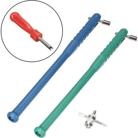 Juego de herramientas para válvulas de 2 piezas, instalación y reparación de válvulas de coche y bicicleta (1/5)