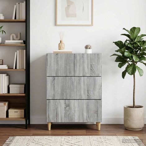 vidaXL Armoire à tiroirs Sonoma gris 66 x 34,5 x 90 cm (1/5)