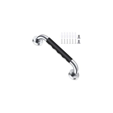 Baignoire de Sécurité Noir 30cm, Antidérapant, Barre d'Appui en Acier Inox Murale, pour Salle de Bains WC Manche pour Enfants/Personnes Agées (1/5)