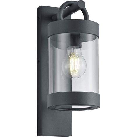 Trio Leuchten 204160142 - Lampada da parete per esterni Sambesi, in alluminio pressofuso nero opaco, acrilico trasparente, non inclusa 1 x E27. (1/4)