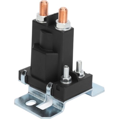 Relais solenoid démarreur 100A 24V pour tondeuse et véhicules, ABS laiton, kit 1 relais 4 écrous 8 accessoires (1/5)