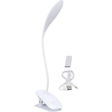 Wiederaufladbare LED-Nachttischlampe mit Clip und Touch-Steuerung für komfortables Lesen und Augenschutz (1/5)