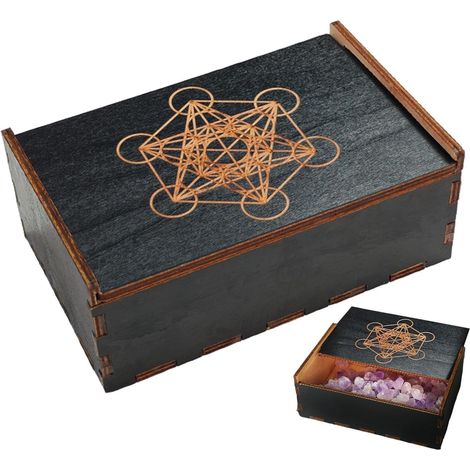 Boîte de tarot, boîte de cartes de tarot en bois Étui de rangement de bijoux,Boîte à s vintage à bijoux en bois Petit, boîte multifonctionnelle vintage pour carte de (1/5)