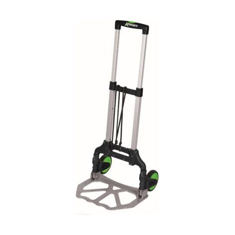 Ribitech – Diable pliant 80 kg – Montants télescopiques en aluminium – Roues pleines 120 mm – Bavette repliable avec tendeur inclus - ST0801