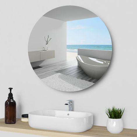 800 X 800 MM Environmental friendly Round Mirror with Copper-free ,Explosion-proof, Vertical (1/5)