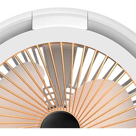 Ventilateur de bureau USB portable et rechargeable avec anneau lumineux, petit ventilateur multifonctionnel personnel pour étudiants, dortoirs et maison (1/5)