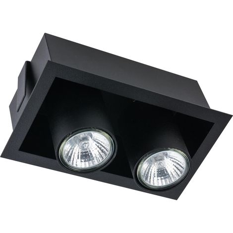 Spot encastré Nowodvorski Downlight noir métal 2xGU10 (1/2)