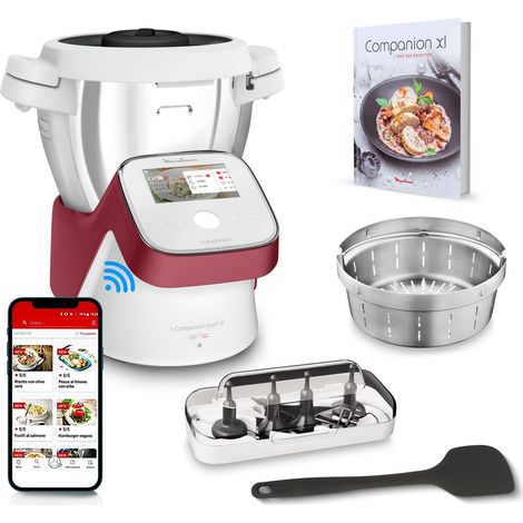 Moulinex Robot da cucina, Ricette illimitate, Touch Screen, Istruzioni e tutorial passo passo, 17 modalità operative, I-Companion Touch XL HF934510 (1/5)