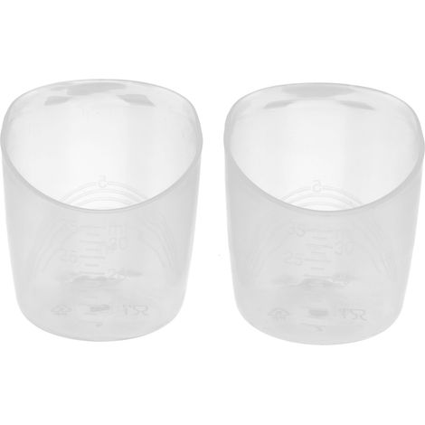 2Pcs Gobelets Doseurs Bébé Inodores Plastique Transparent Gradués pour Médicaments Infantiles (1/5)