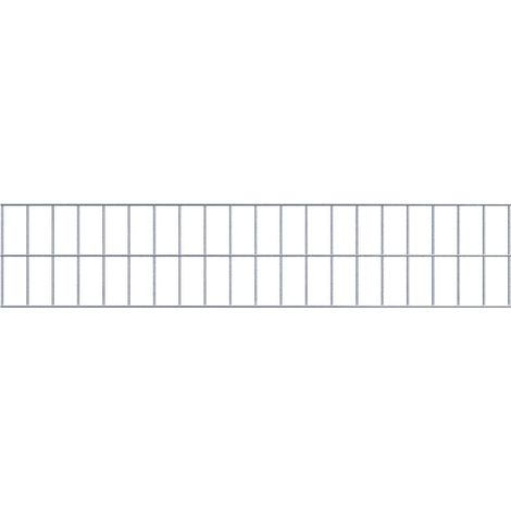 Grille de gabion 100 cm x 20 cm – Mailles 5 x 10 cm – Galvanisé à chaud pour résistance aux intempéries – Pour projets extérieurs – Gabiona