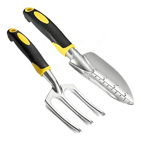 Outils de Jardinage Extérieur Pelle avec graduations de profondeur et Fourchette Ensemble d'outils de Jardin Garden Tool Set Outil pour Jardinage Plantes (1/5)