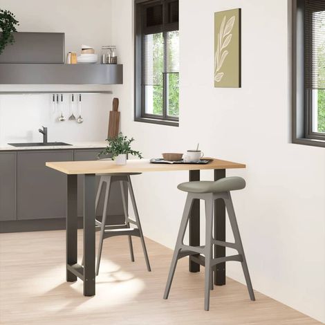 vidaXL Bar Table Legs Anthracite 2 pcs 60x(90-91) cm Steel (1/5)