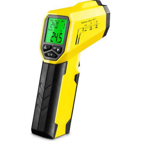 TROTEC Infrarot Thermometer BP17 – Laser Thermometer, Taupunkt Erkennung – Messbereich -50°C bis +380°C, Pyrometer