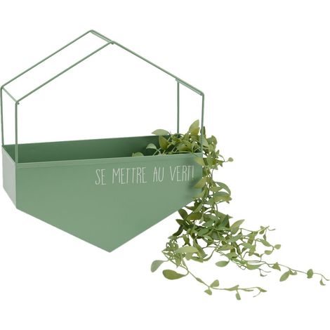 Cache-pot en métal hexagonal Se mettre au vert (1/2)