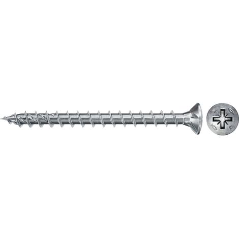 Fischer 500x  Power-Fast II  FPF II RZF  4 x 35  mm BC testa  svasata con  impronta a  croce PZ2  filettatura piena  zincata blu  passivata -  670250