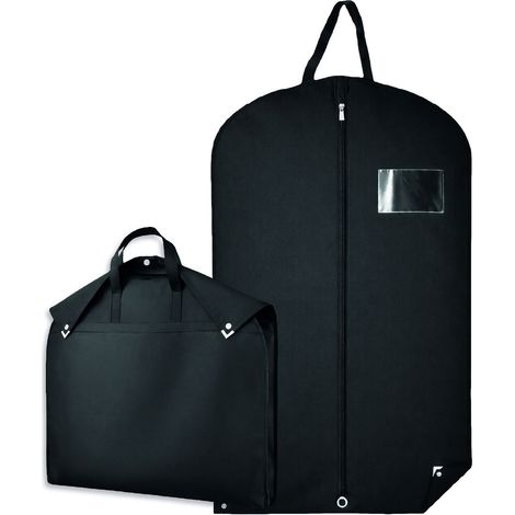 Housse pour vêtements à suspendre, premium pliable avec fenêtre transparente - 60 x 100 cm - Noir - Vivezen