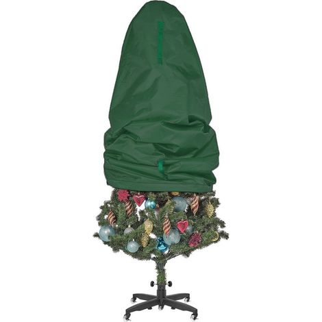 Sac De Rangement Pour Arbre De Noël - Tissu Enduit 210D Imperméable - Fermeture Éclair Intégrale - Sangles Réglables - Hauteur 152 Cm - 1 Pièce (1/5)