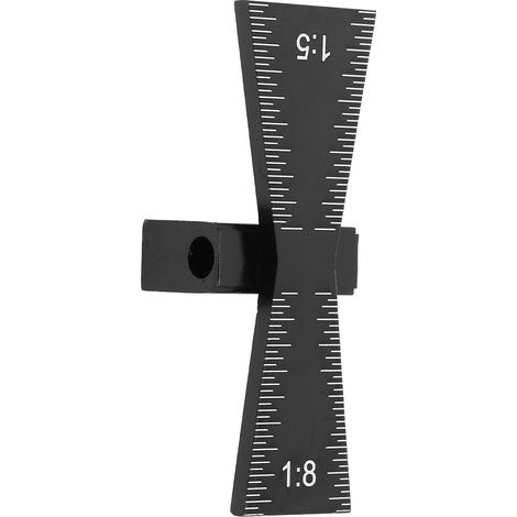 Outil de mesure pour assemblages à queue d'aronde en bois avec échelle 1:5/1:8 (1/5)