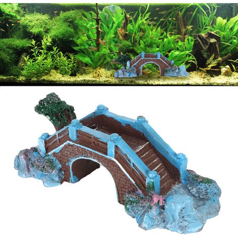Décoration Aquarium Pont Arqué en Résine Bleu pour Paysagement - AUTRES (1/5)