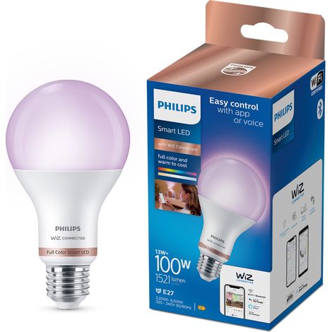 Bombilla inteligente standard e27 13 w 1521 lm 2200-6500 k full colors (1/5)