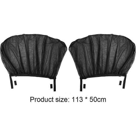 Lot de 2 pare-soleil universels pour vitres latérales et lunette arrière, protection UV, visière de protection solaire. (1/5)