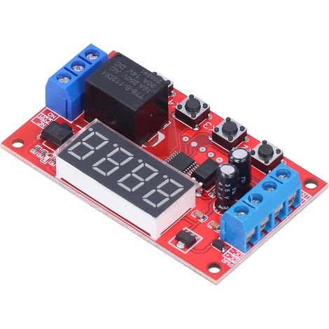 12V Relaismodul, programmierbarer digitaler Zeitschalter mit Zeitverzögerung, Optokoppler-Isolation (1/5)