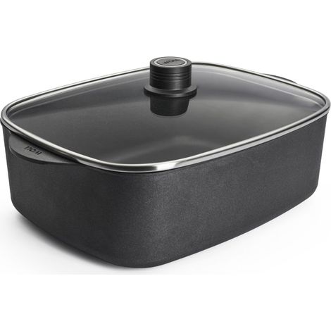 Braisière 31 x 26 cm, Hauteur 11 cm, 7,5 L, Avec Couvercle En Verre Et 2 Poignées De Levage – Braisière Antiadhésive Sans PFAS, Compatible Four, Induction (1/5)