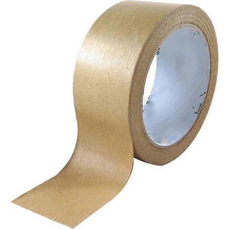 Ruban adhésif kraft sans eau, haute viscosité, 45 mm x 25 m, pour l'emballage, l'impression et le masquage de cadres photo. (1/4)