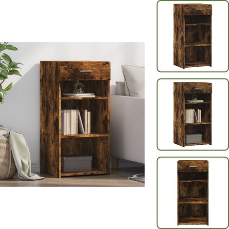 Sideboard Räuchereiche 45x42,5x93 cm Holzwerkstoff - Schreibtisch - Wohnzimmer Dekoration - Regal - Holzmöbel - Sideboard (1/5)