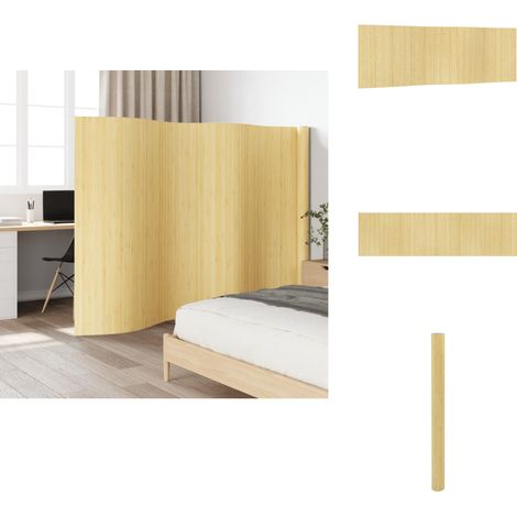 Cloison de séparation naturel clair 165x600 cm bambou - Séparateur De Pièce - Écran De Séparation - Cloison Décorative - Bambous - Décoration Intérieure (1/5)