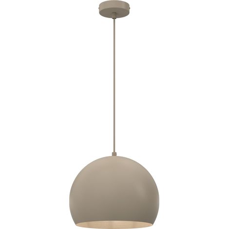 Suspension minimaliste Sool, abat-jour métal beige, 1xE27 15W, Luminex (1/2)