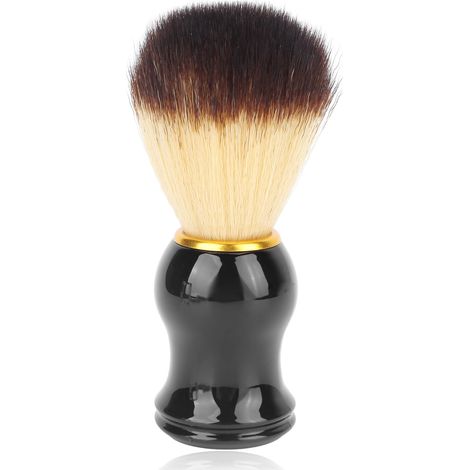 Pinceau à raser poils doux, brosse de nettoyage capillaire salon homme, barbe nylon, outil rasage homme (1/5)