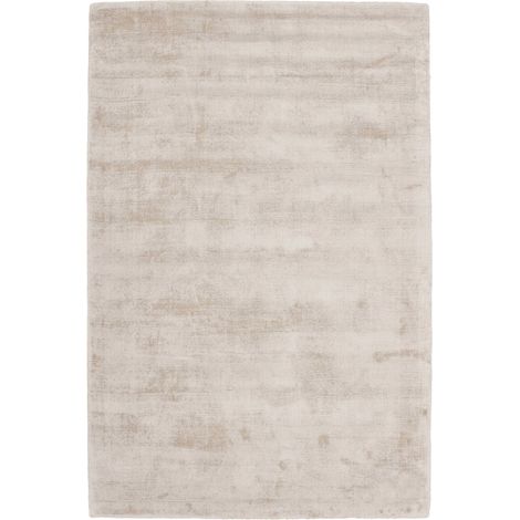 Tapis vintage ivoire en viscose tissé main - 150 x 80 cm