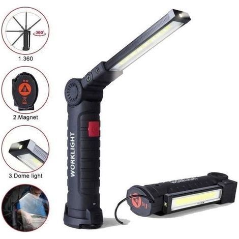 Arbeitsleuchte – LED – Wiederaufladbar – 800 lm – 5 Modi – Wasserdicht (1/4)