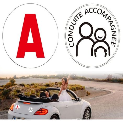 A magnétique Jeune conducteur,Disque A Magnétique,Jeune conducteur,Conduite Supervisée Magnetique,A Magnetique Jeune Conducteur Disque Aimanté,Sticker Disque Conduite accompagnée Autocollant,2PCS (1/5)