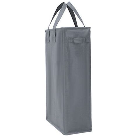 45L Paniers à Linge avec Poignées(Gris Foncé), Pliable Panier à Linge Mince Sac à Linge en Tissue Oxford Rectangulaire Corbeilles à Linge Sac de Rangement pour Salle de Bain 39x19x60CM (1/5)