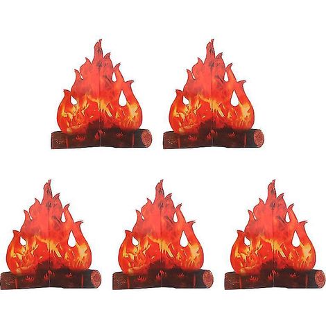 5-teilige 3D-Flammendekoration für Halloween (1/3)