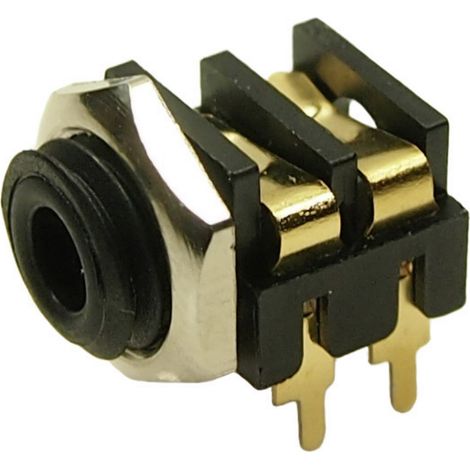 Cliff CL13845G Klinken-Steckverbinder 3.5 mm Buchse, Einbau horizontal Polzahl: 2 Mono Schwarz 1 St.